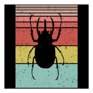 BEETLE VINTAGE INSECT POSTER
