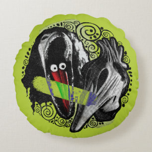 Beetlejuice   Adam & Barbara Scary Round Cushion