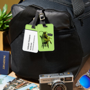 Beetlejuice Beetle in Chair Luggage Tag