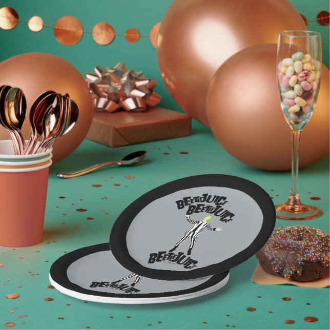 Beetlejuice Beetlejuice Beetlejuice Paper Plate (Multi)