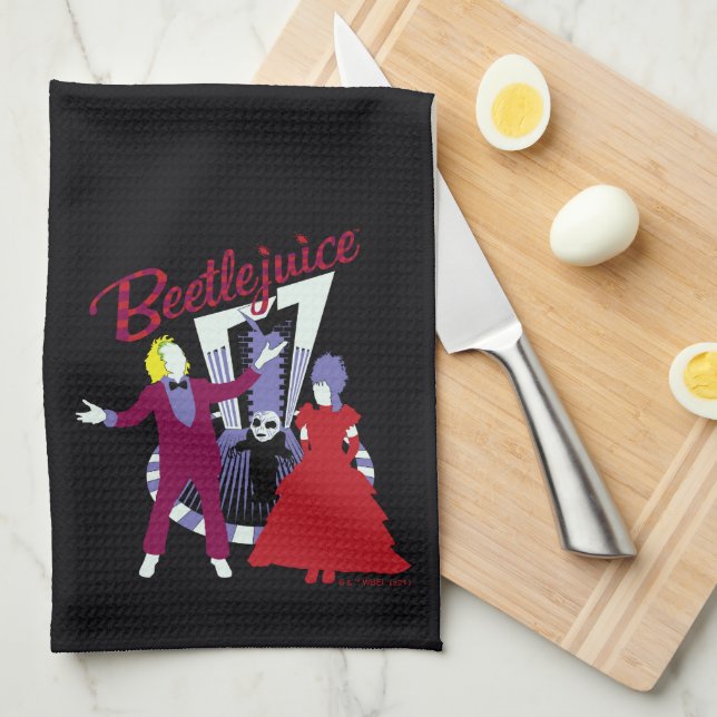 Beetlejuice | Beetlejuice & Lydia Wedding Tea Towel (Quarter Fold)