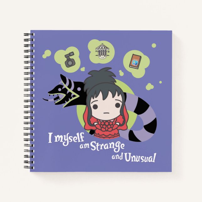 Beetlejuice | Chibi Lydia "Strange and Unusual" Notebook (Front)