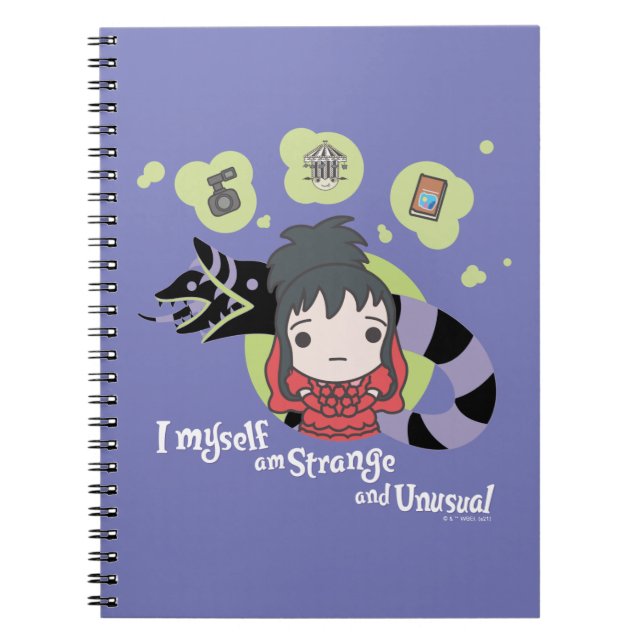Beetlejuice | Chibi Lydia "Strange and Unusual" Notebook (Front)