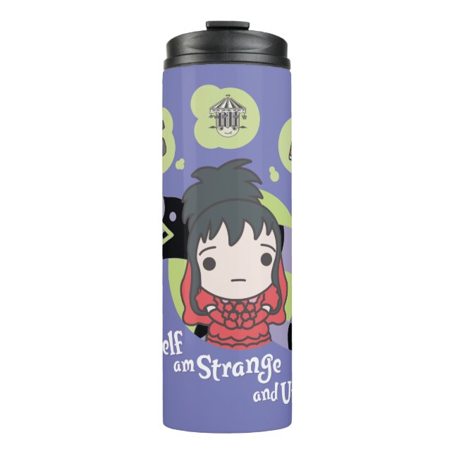 Beetlejuice | Chibi Lydia "Strange and Unusual" Thermal Tumbler (Front)