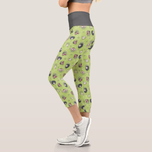 Beetlejuice Cute Chibi Toss Pattern Capri Leggings