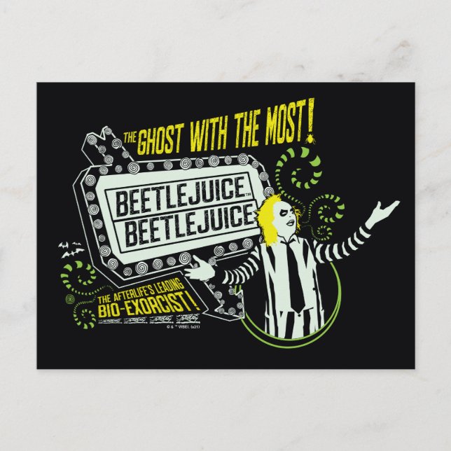 Beetlejuice | "Ghost With The Most" Marquee Postcard (Front)