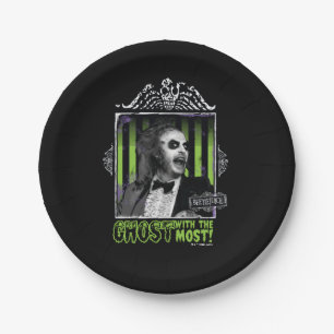 Beetlejuice   "Ghost With The Most" Portrait Paper Plate