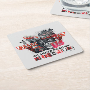 Beetlejuice   Go Ahead Make My Millennium Square Paper Coaster