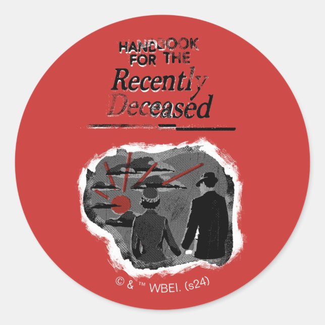 Beetlejuice | Handbook for the Recently Deceased Classic Round Sticker (Front)