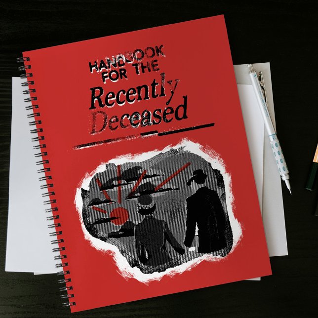 Beetlejuice | Handbook for the Recently Deceased Notebook (Notebook on table)