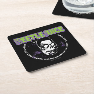 Beetlejuice Harry the Hunter Shrunken Head Square Paper Coaster