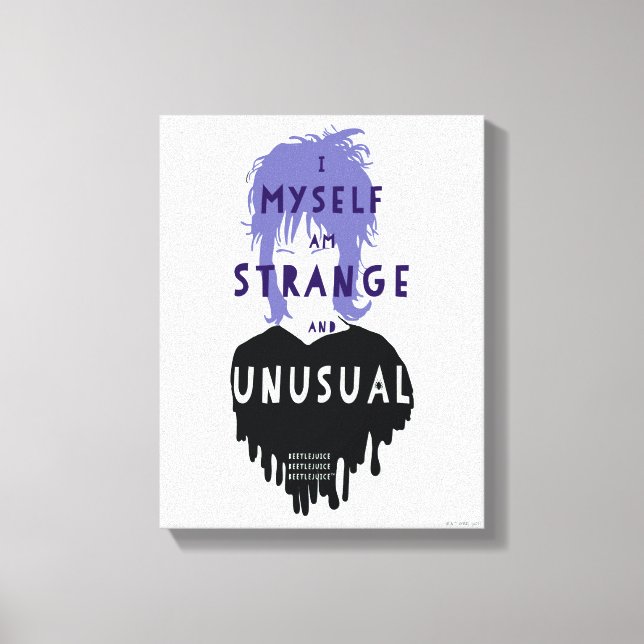 Beetlejuice | Lydia "Strange and Unusual" Graphic Canvas Print (Front)
