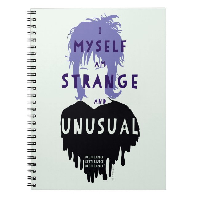 Beetlejuice | Lydia "Strange and Unusual" Graphic Notebook (Front)