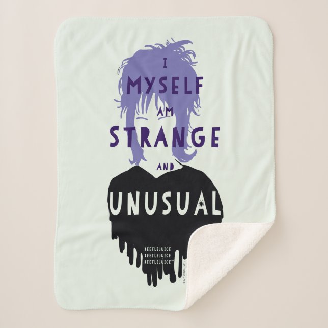 Beetlejuice | Lydia "Strange and Unusual" Graphic Sherpa Blanket (Front)