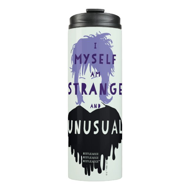 Beetlejuice | Lydia "Strange and Unusual" Graphic Thermal Tumbler (Front)