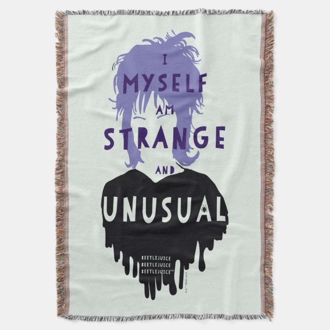 Beetlejuice | Lydia "Strange and Unusual" Graphic Throw Blanket (Front Vertical)