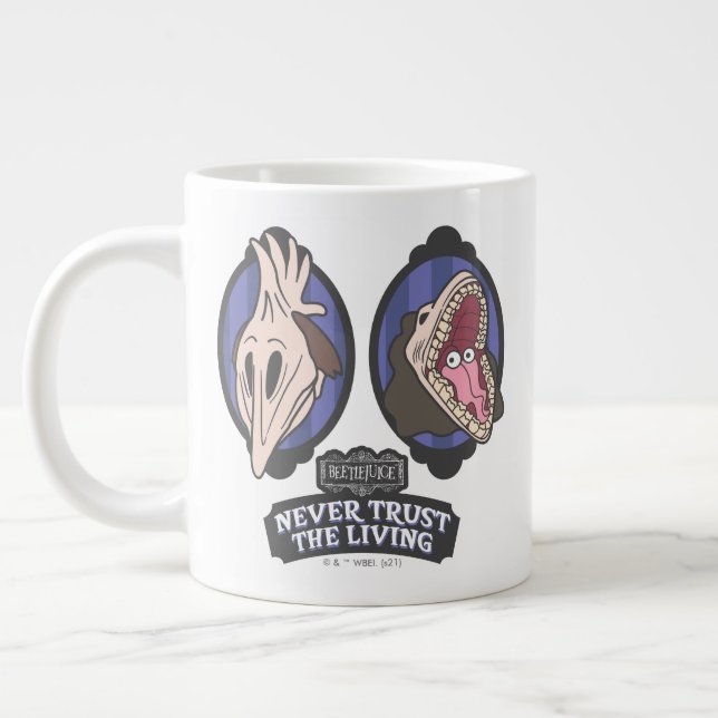 Beetlejuice | Maitlands "Never Trust The Living" Large Coffee Mug (Left)