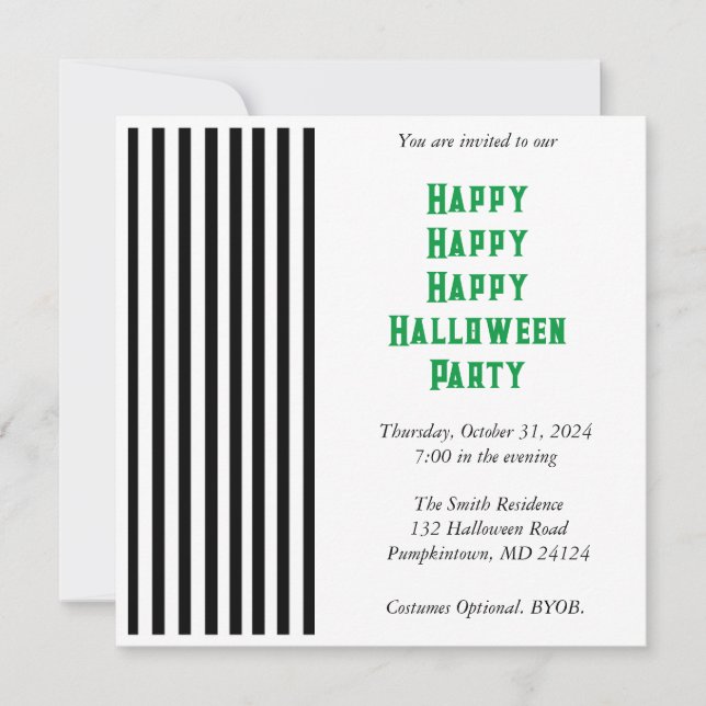 Beetlejuice Party Invitation (Front)
