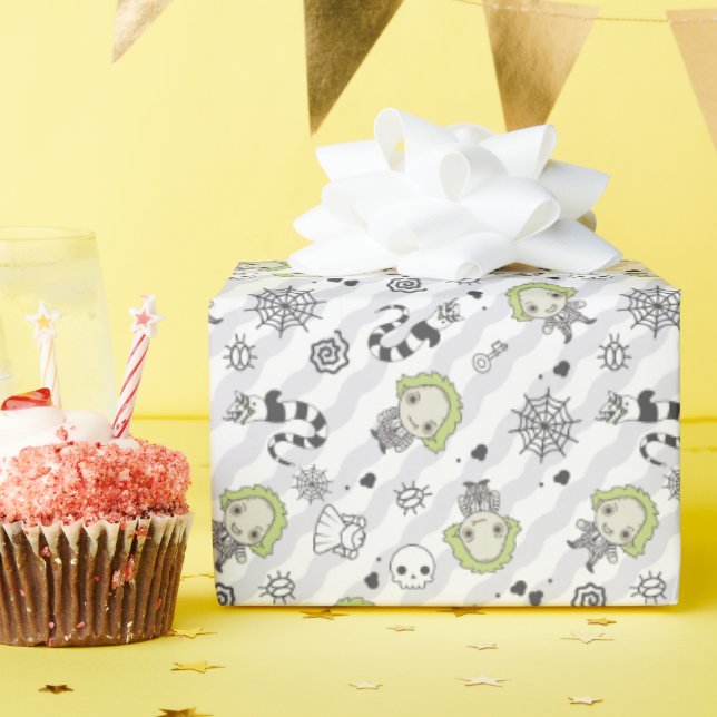 Beetlejuice Pattern Wrapping Paper (Birthday Party)