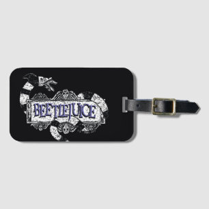 Beetlejuice Sandworm Coiled on Beetlejuice Logo Luggage Tag