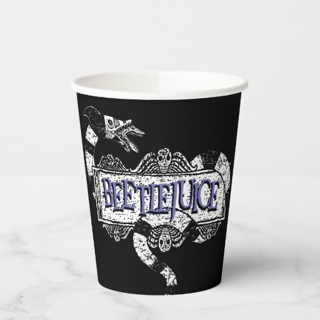 Beetlejuice | Sandworm Coiled on Beetlejuice Logo Paper Cups (Left)