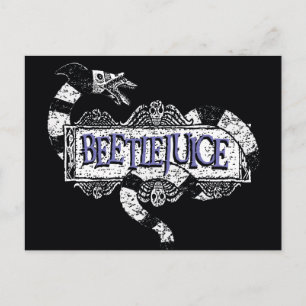 Beetlejuice   Sandworm Coiled on Beetlejuice Logo Postcard