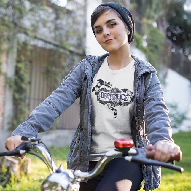 Beetlejuice | Sandworm Coiled on Beetlejuice Logo T-Shirt (Creator Uploaded)