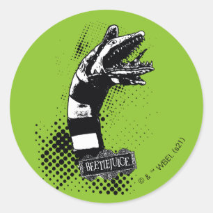 Beetlejuice   Sandworm Illustration Classic Round Sticker