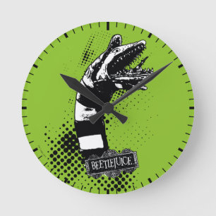 Beetlejuice   Sandworm Illustration Round Clock