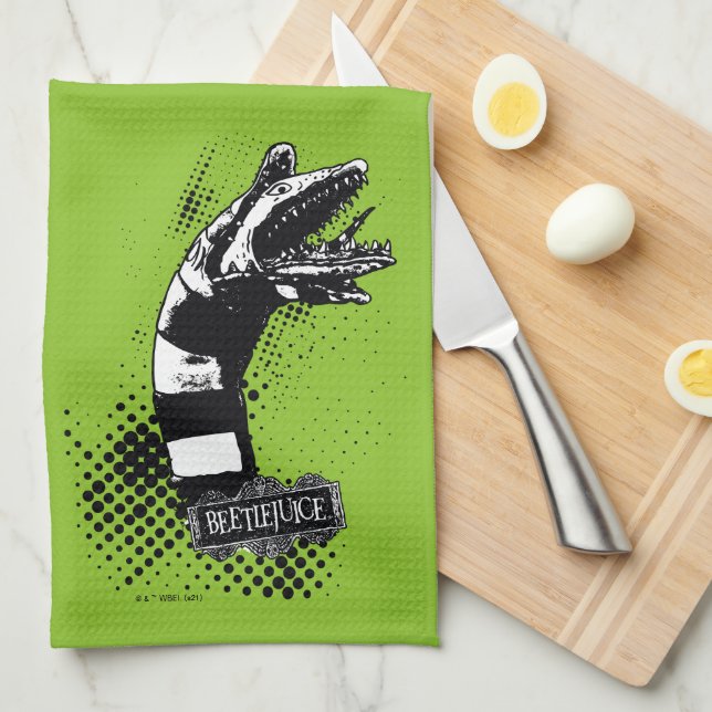 Beetlejuice | Sandworm Illustration Tea Towel (Quarter Fold)