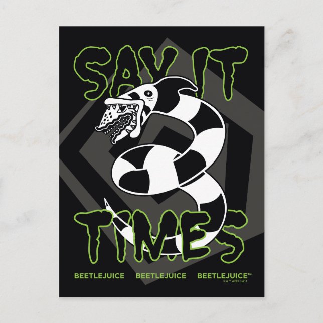 Beetlejuice | Say It 3 Times Postcard (Front)