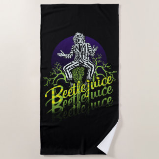 Beetlejuice | Sitting on a Tombstone Beach Towel