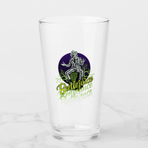 Beetlejuice Sitting on a Tombstone Glass