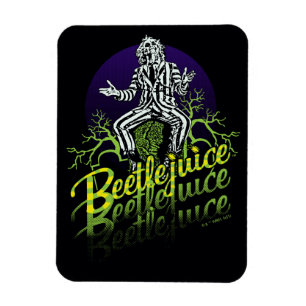 Beetlejuice Sitting on a Tombstone Magnet
