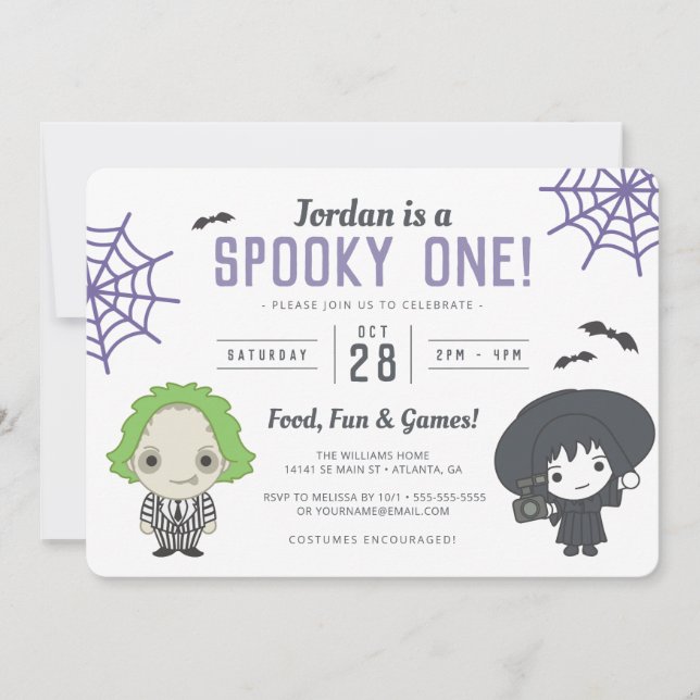 Beetlejuice | Spooky One First Birthday Invitation (Front)