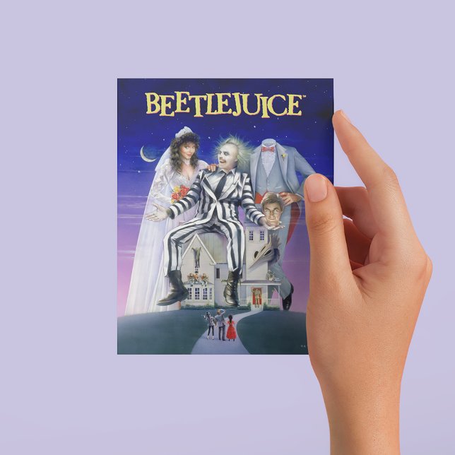 Beetlejuice | Theatrical Poster Postcard (Person holding postcard)