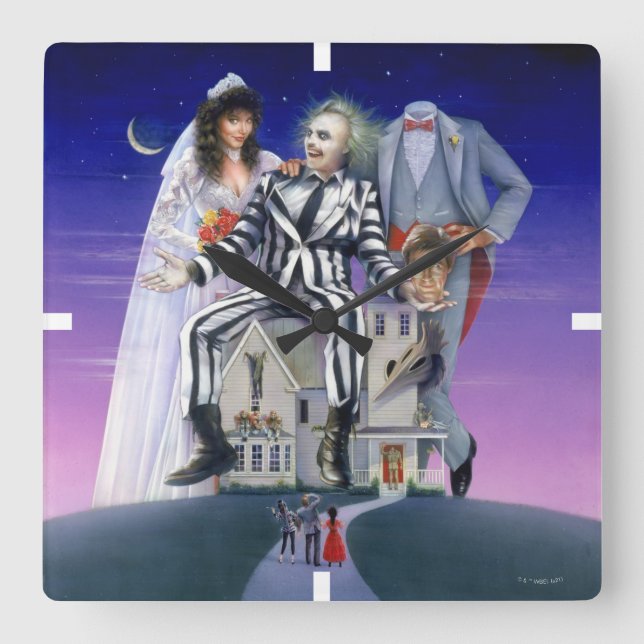 Beetlejuice | Theatrical Poster Square Wall Clock (Front)