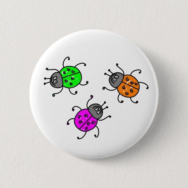 beetles 6 cm round badge (Front)