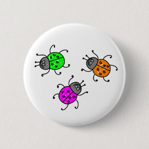 beetles 6 cm round badge