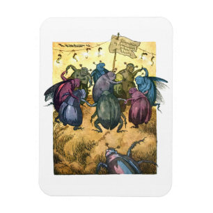 Beetles Celebrating Midsummer Magnet