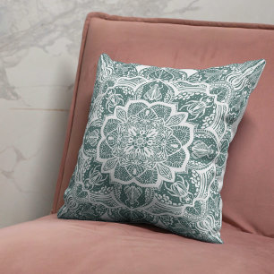 Beetles Nature Mandala     Choose Your Color Cushion