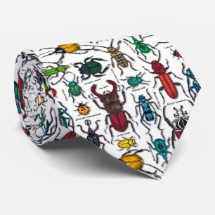Beetles on white tie