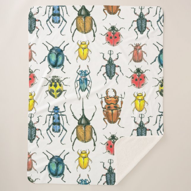 Beetles Sherpa Blanket (Front)