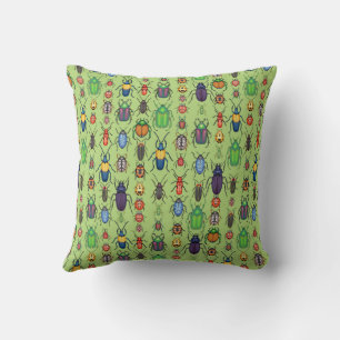 beetles variety on green cushion