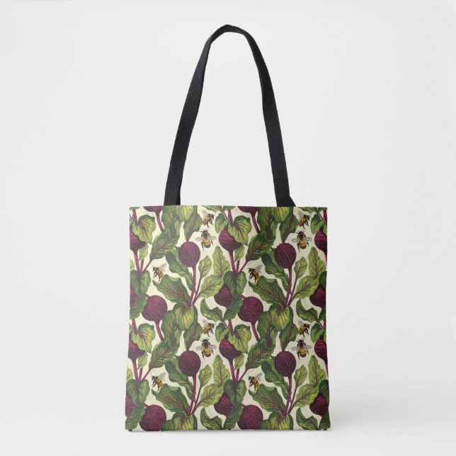 Beetroot Buzz Tote Bag (Front)