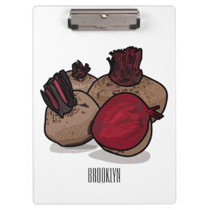 Beetroot cartoon illustration clipboard