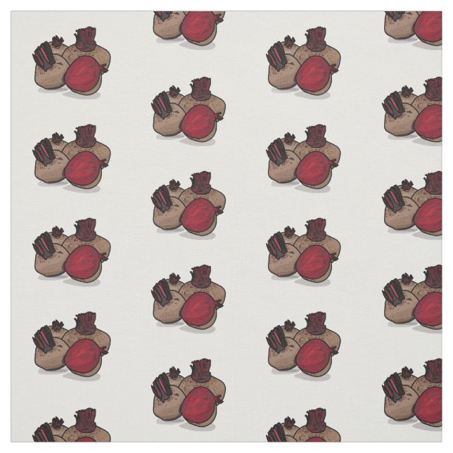 Beetroot cartoon illustration fabric (Swatch)