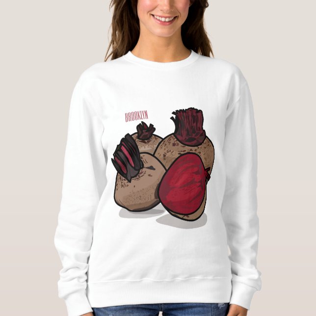 Beetroot cartoon illustration  sweatshirt (Front)
