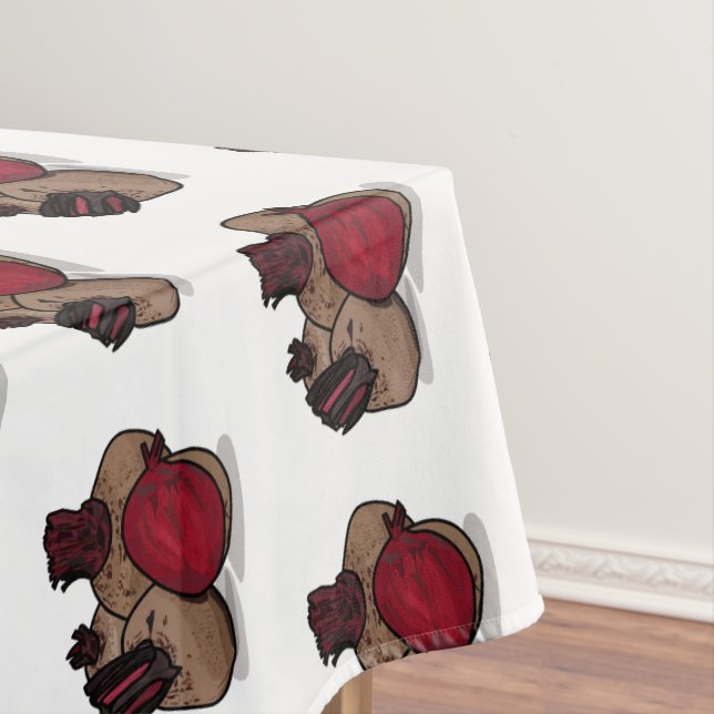 Beetroot cartoon illustration  tablecloth (In Situ)