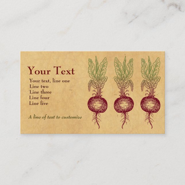 Beets Customisable Business Card (Front)